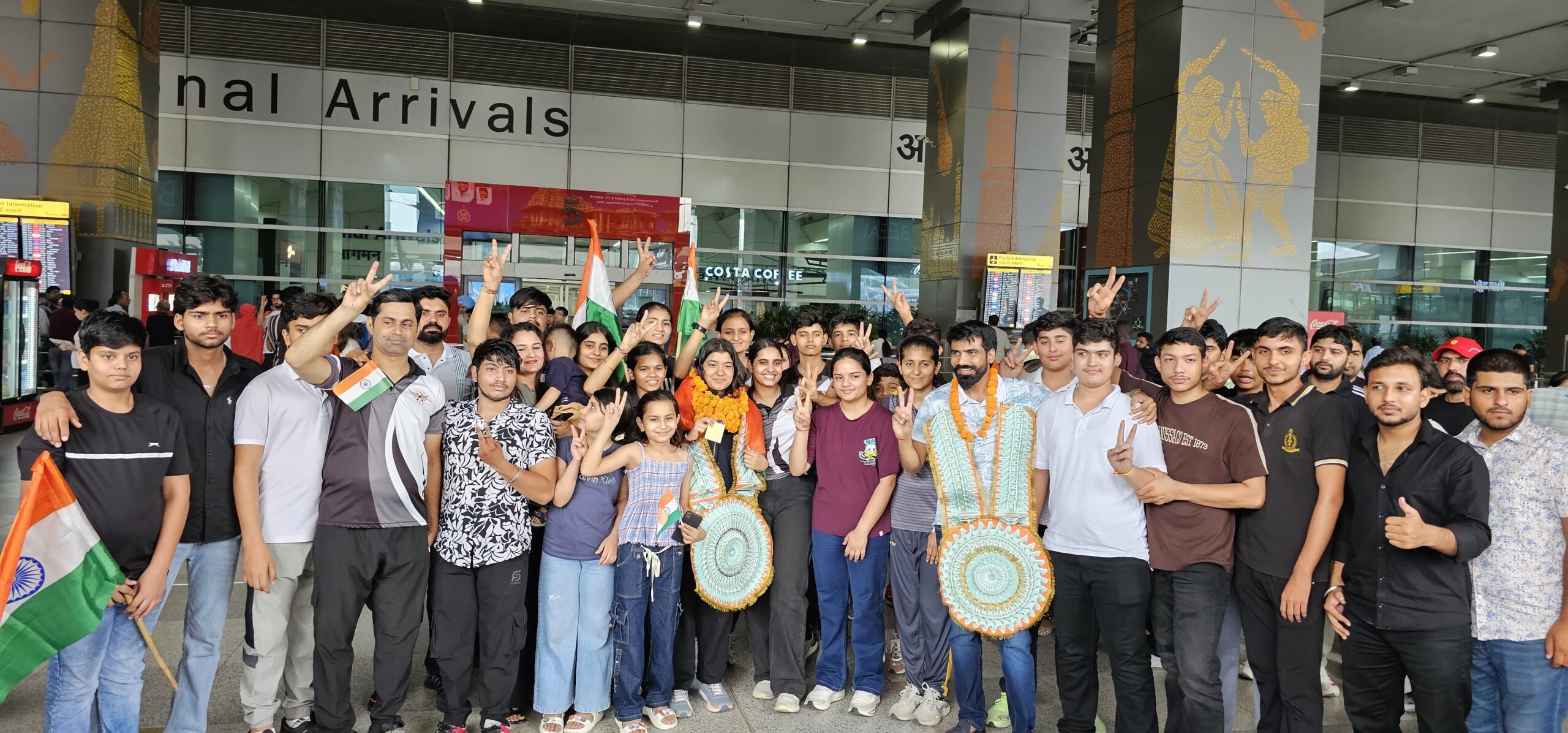 Team departing for an international championship