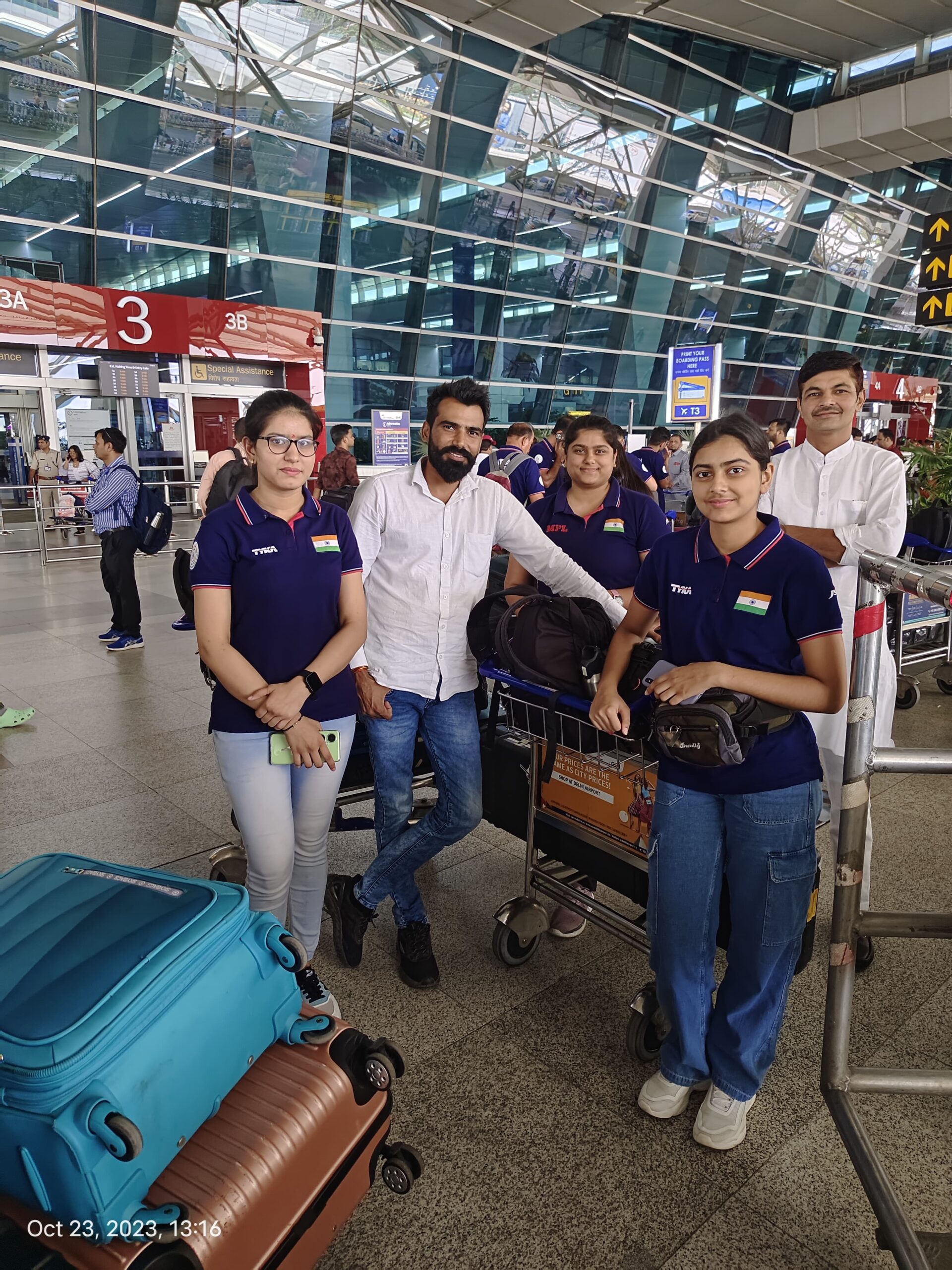 Team departing for an international championship