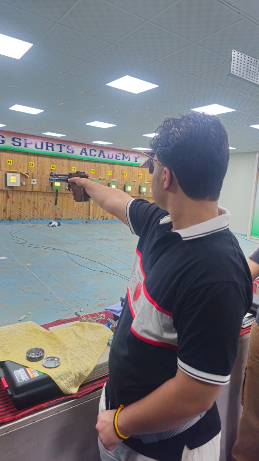 Trainee practicing on the range