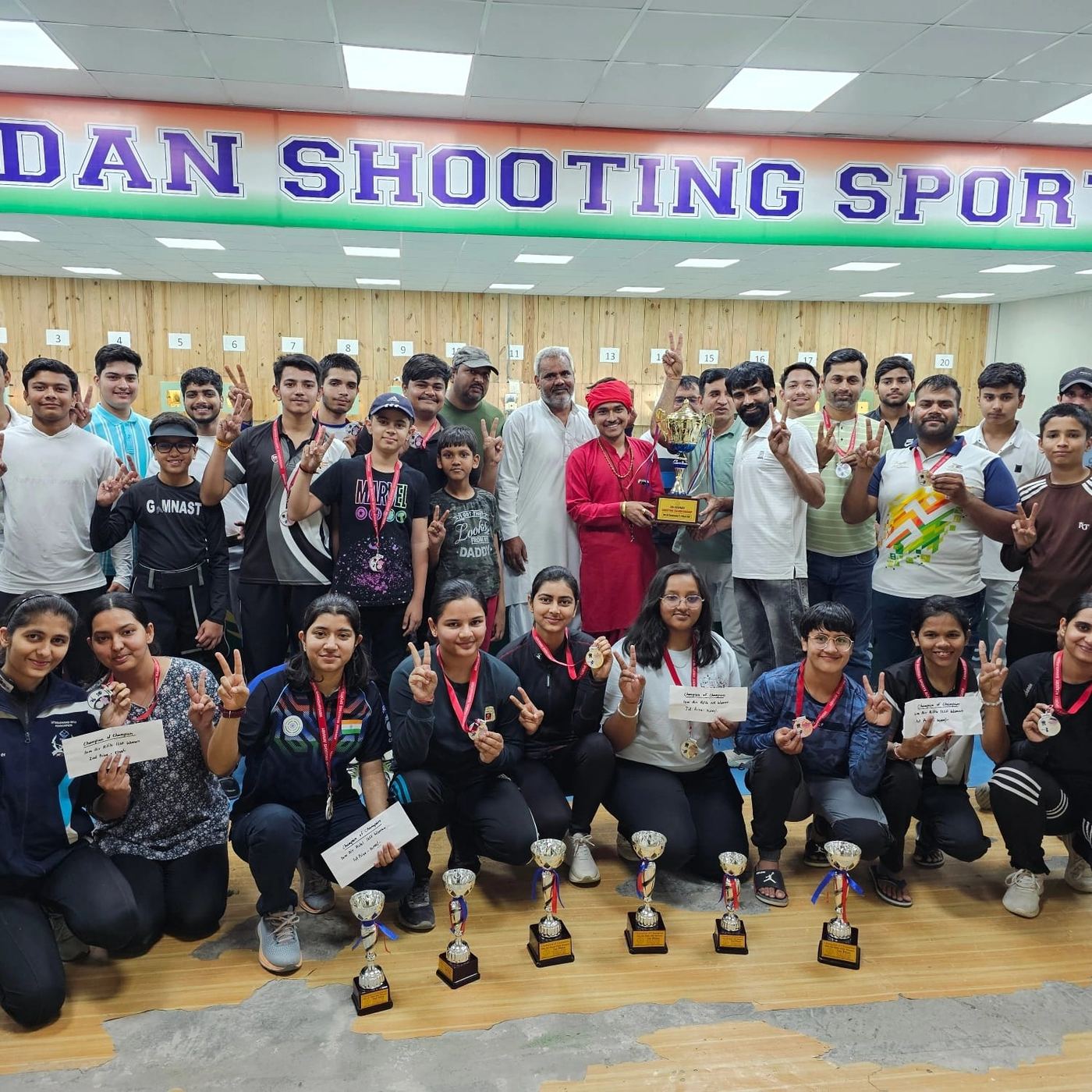 Team photo with medals